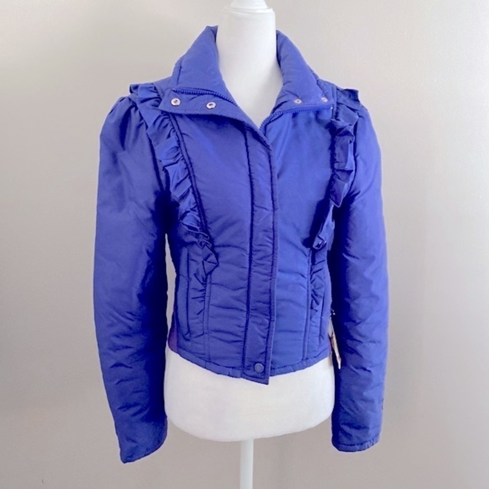 Obermeyer Vintage purple ruffle coat